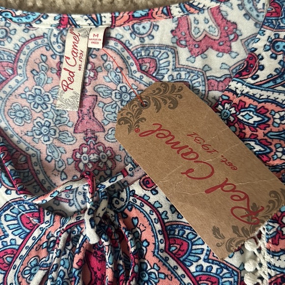 NWT Red Camel boho print top size M - Picture 6 of 8